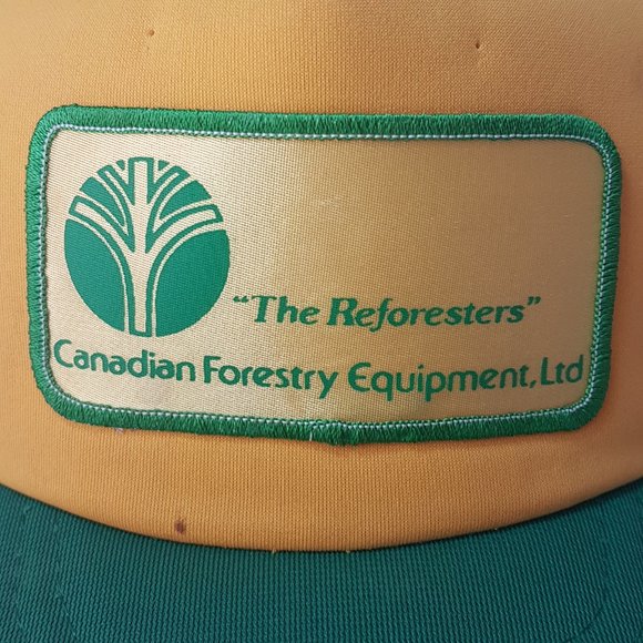 Vintage 80s CANADIAN FORESTRY EQUIPMENT Hat Snapback Trucker Hat Classic Cap - Picture 3 of 16